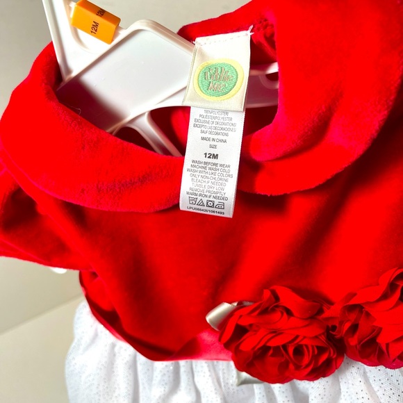 Little Me Infant Holiday Dress 12 Months Red/White. I paid retail. Price Firm. - Picture 5 of 9
